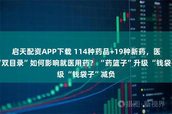 启天配资APP下载 114种药品+19种新药,医保商保“双目录”如何影响就医用药? “药篮子”升级 “钱袋子”减负